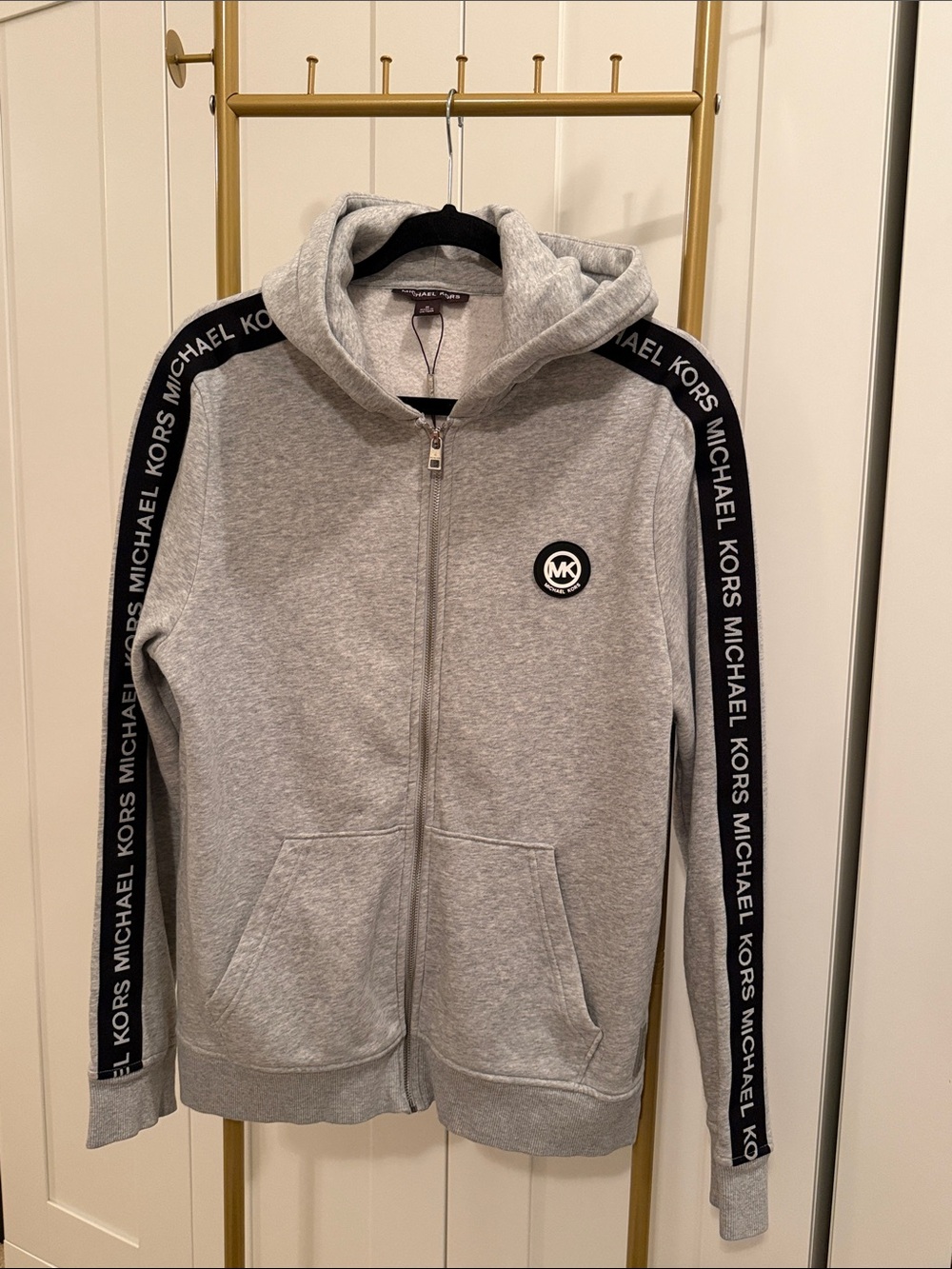 Michael Kors Men’s Logo-Tape Full-Zip Track Hoodie l M l Excellent Condition